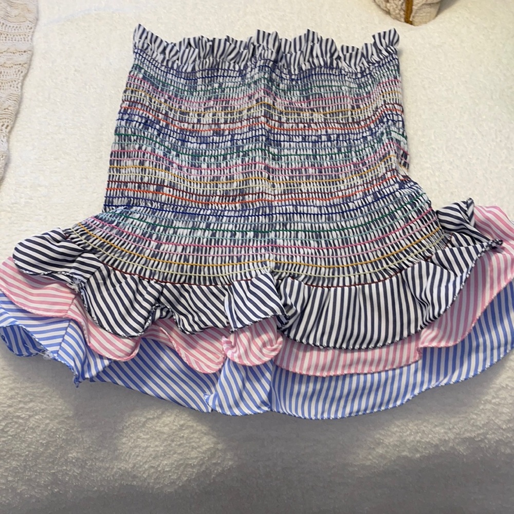 Do+Be colorful stripe banded skirt